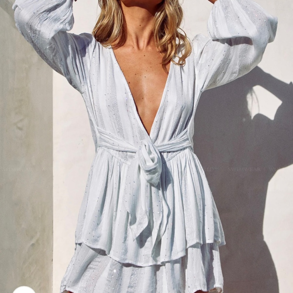 PQ NWT Swim Paige Dress Cover Up Creamy White size XS/S